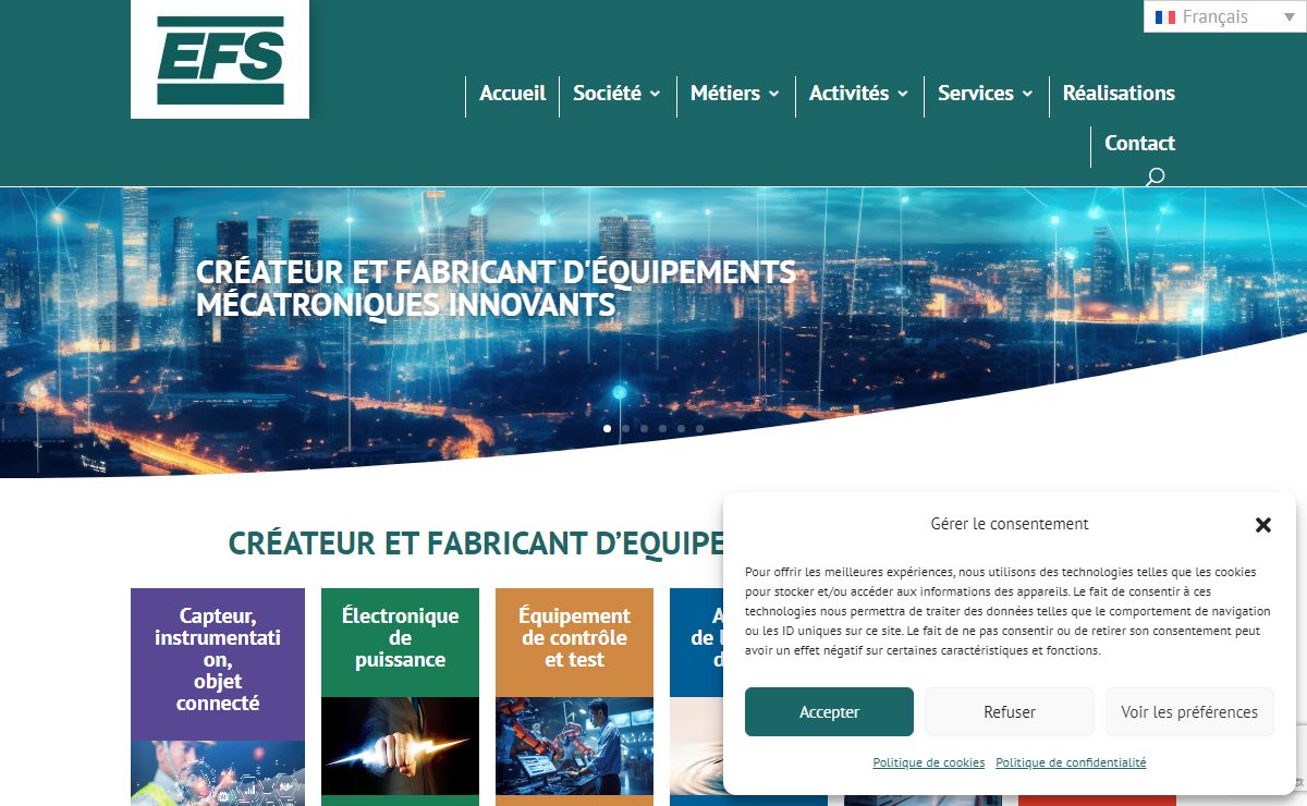Concepteur et fabricant d'équipements industriels performants - EFS
