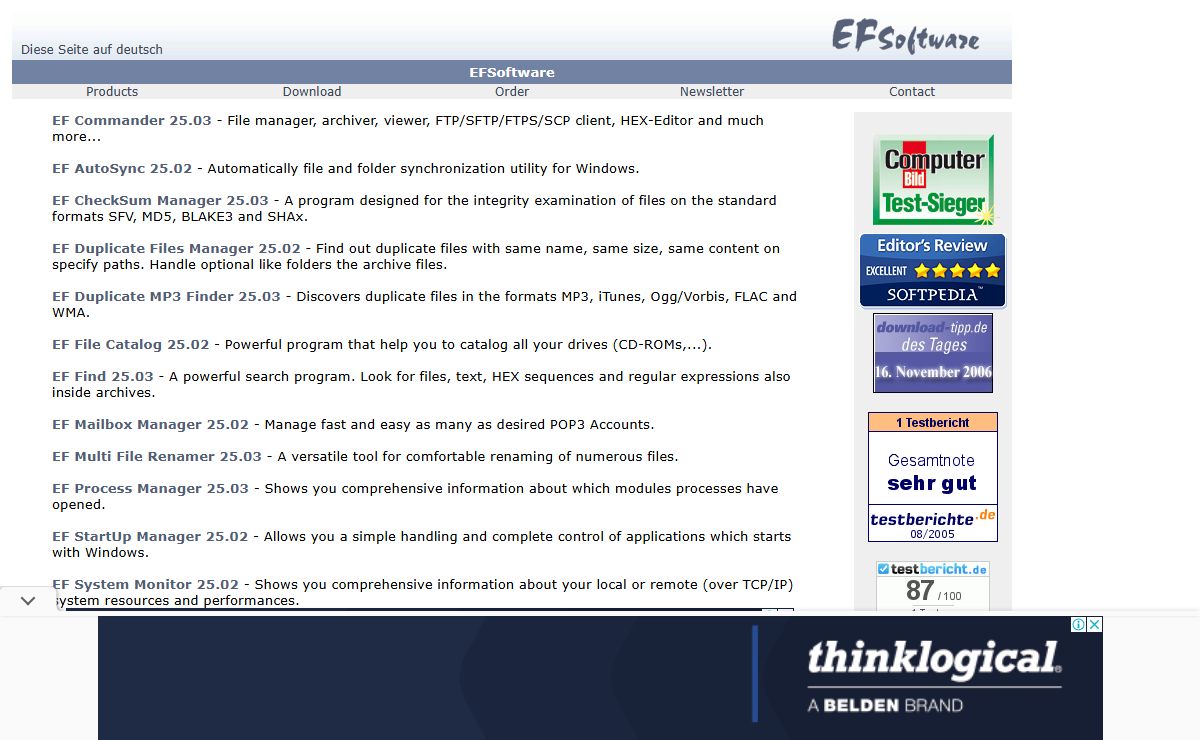 EFSoftware - Producer of award-winning programs for Windows and OS/2