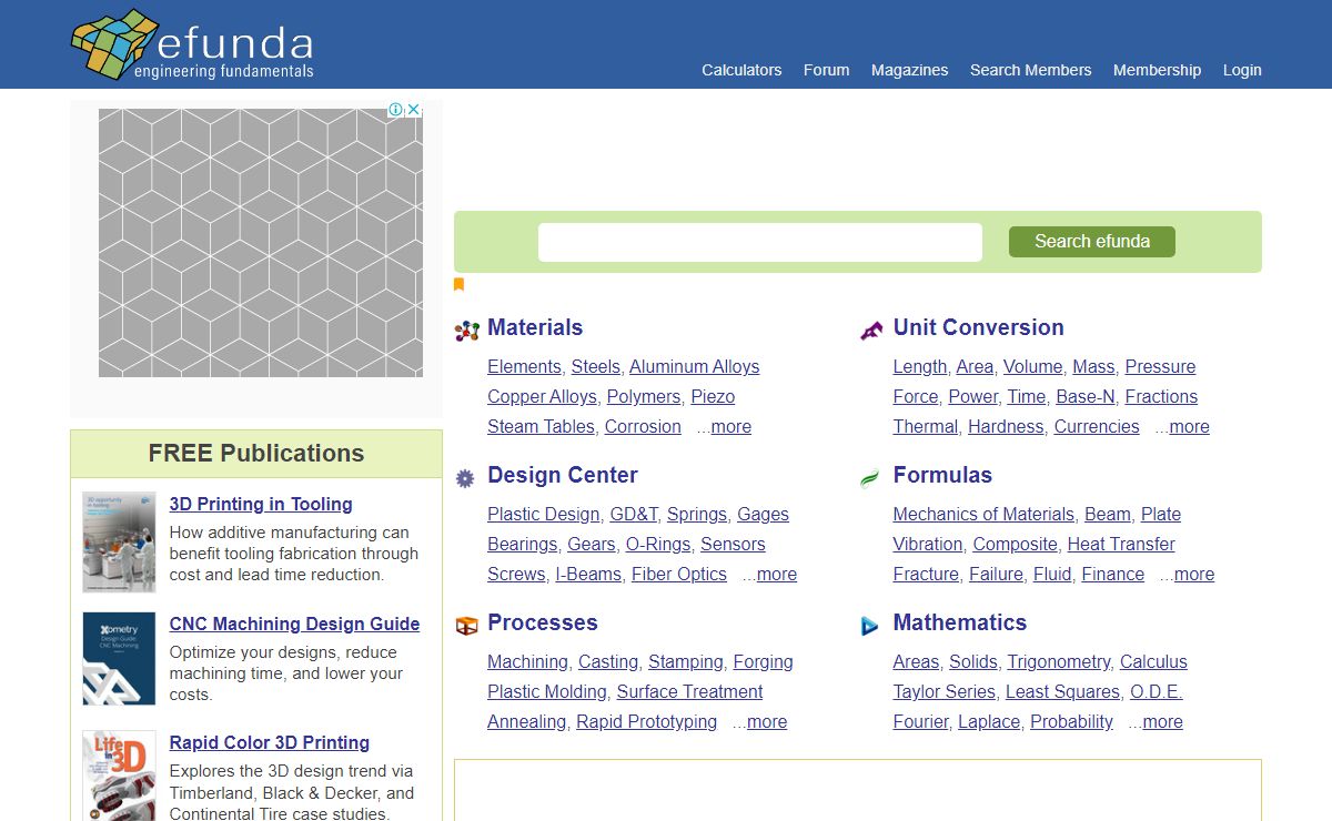 eFunda: The Ultimate Online Reference for Engineers