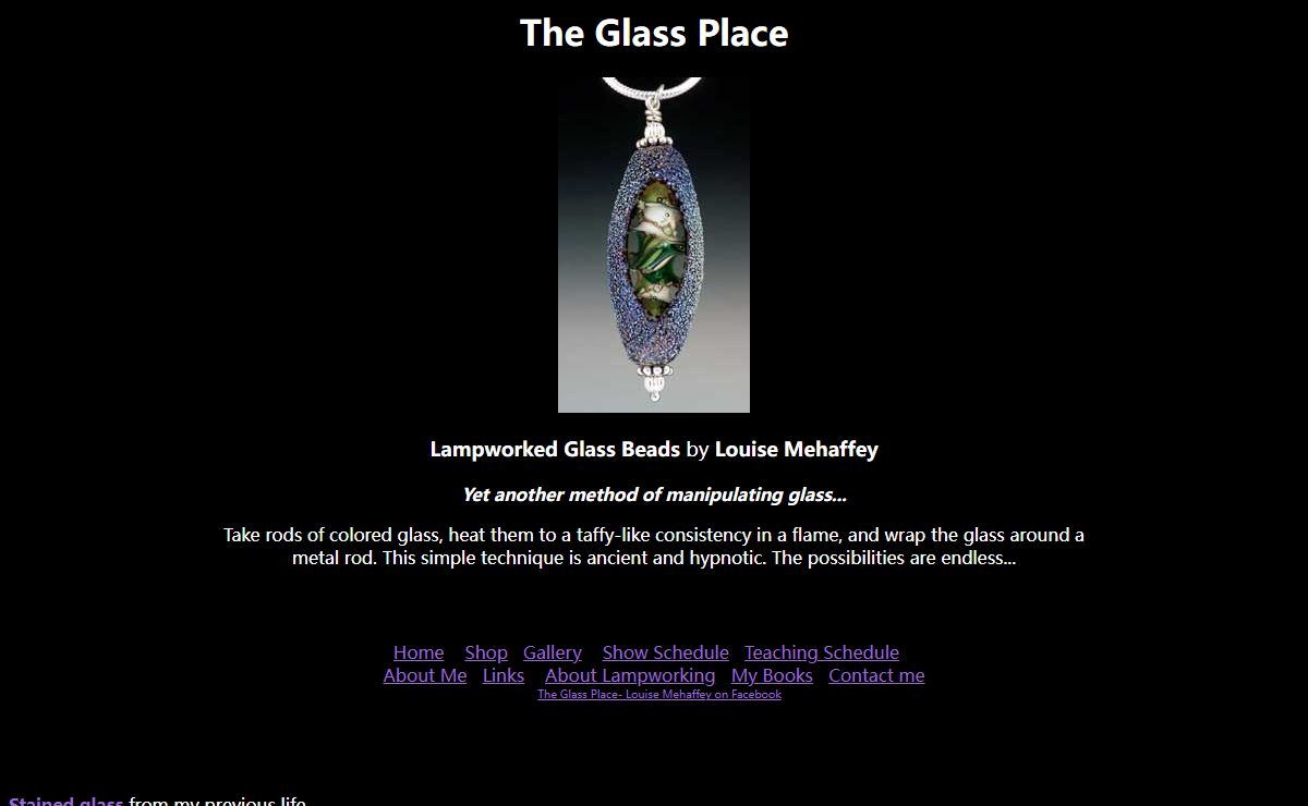 Lampworked glass beads by Louise Mehaffey, The Glass Place