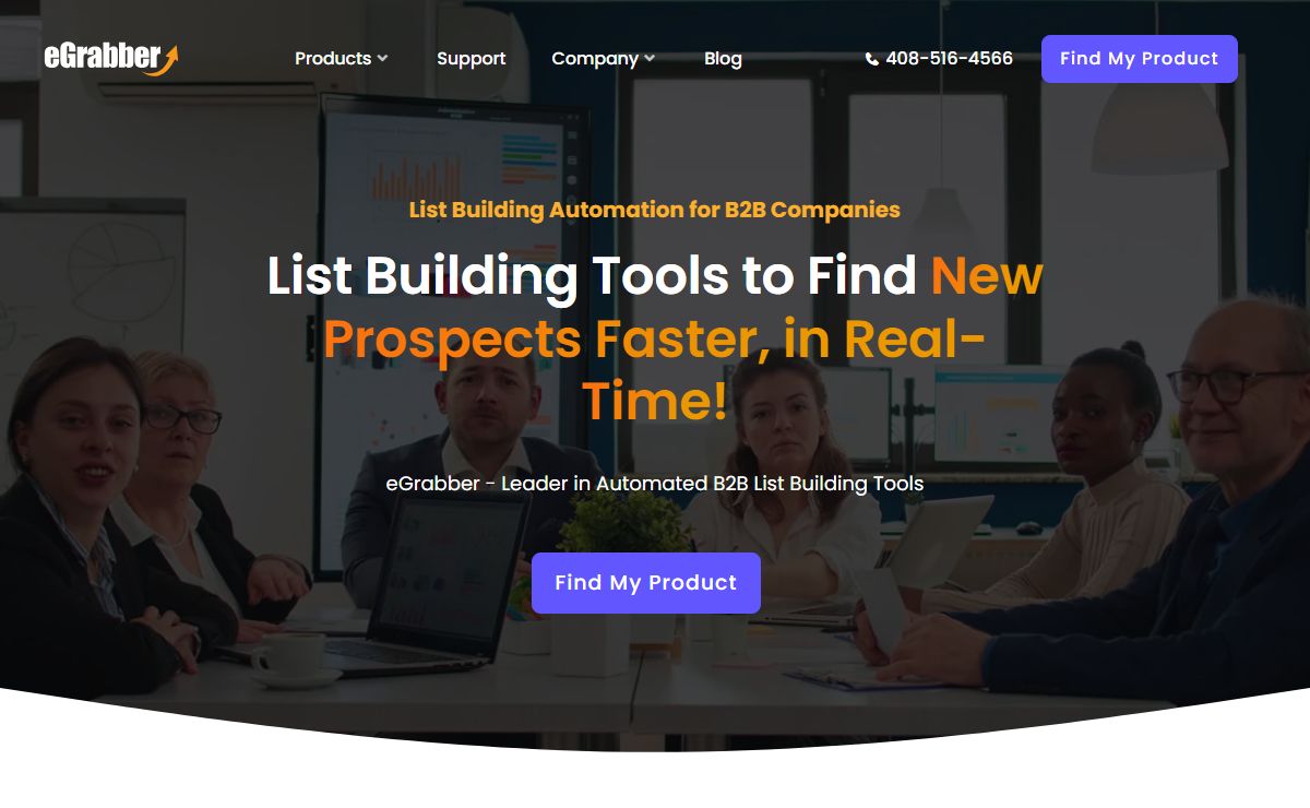 eGrabber - Automated List Building, Business Lead Generation, Email List Completion, Data Capture software for B2B Sales & Recruiting