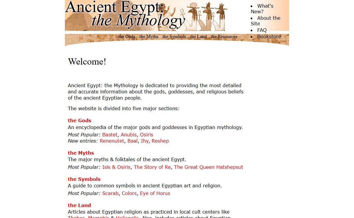 Ancient Egypt: the Mythology and egyptian myths