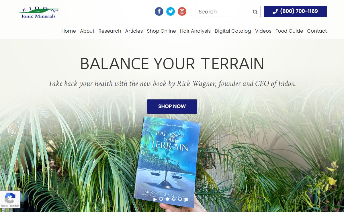 Ionic Minerals - Shop Ionic Liquid Mineral Supplements | Eidon Ionic Minerals