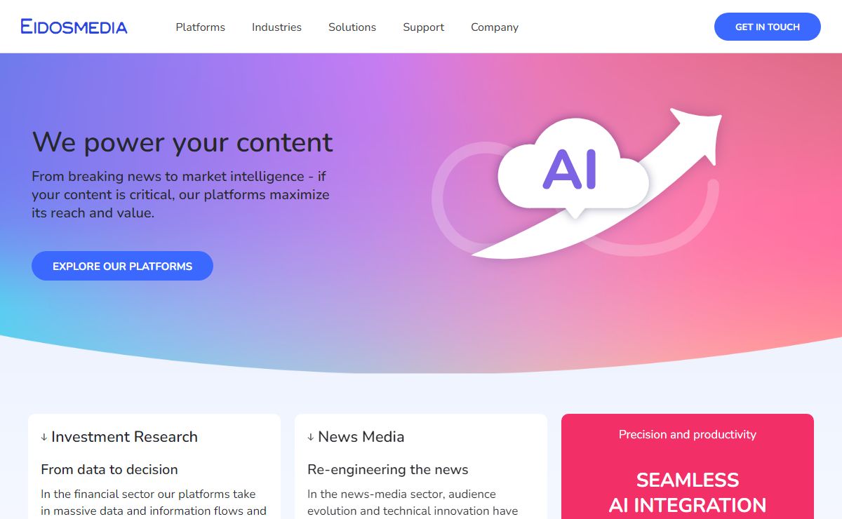Eidosmedia | Excellence in Headless CMS & Enterprise content management systems