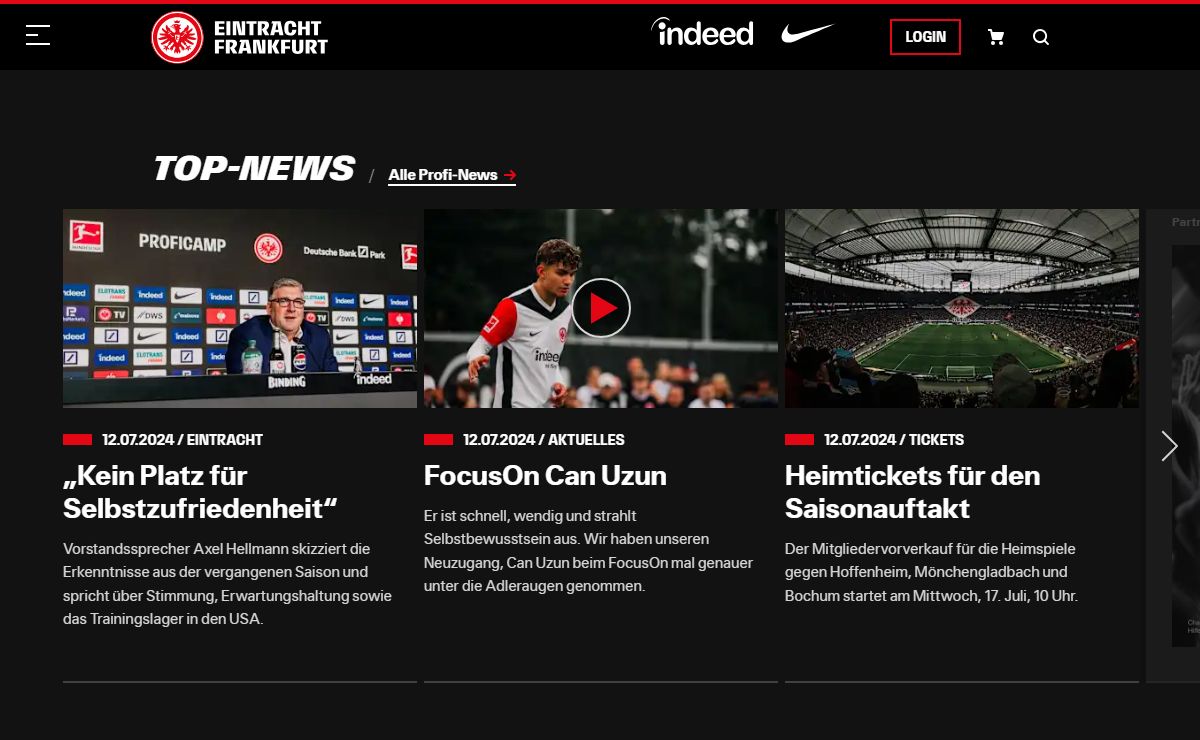 Eintracht Frankfurt – Offizielle Website