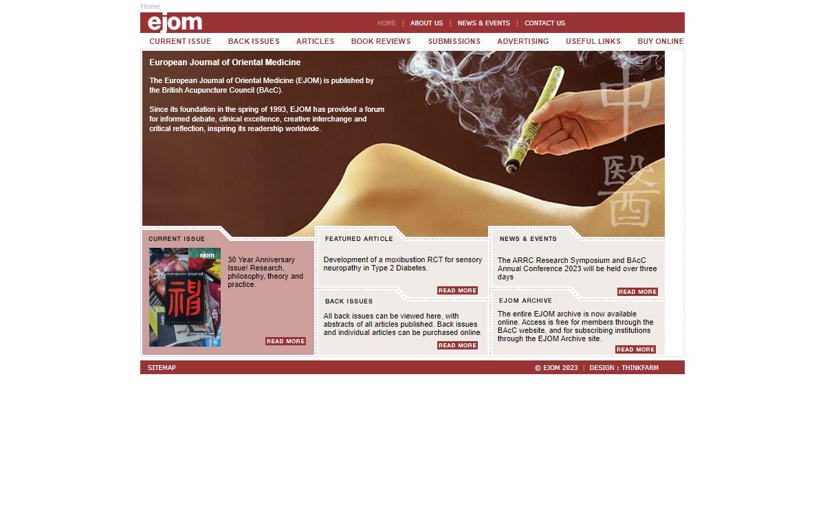 The European Journal of Oriental Medicine - Home