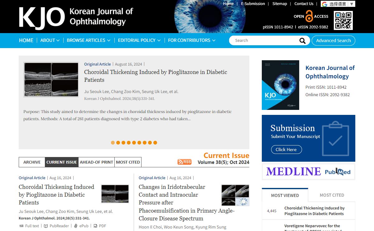 Korean Journal of Ophthalmology