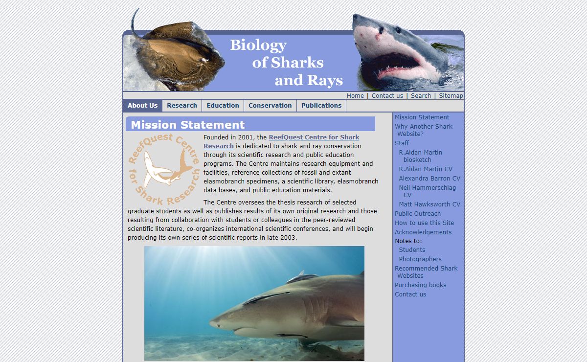 ReefQuest Centre for Shark Research Home