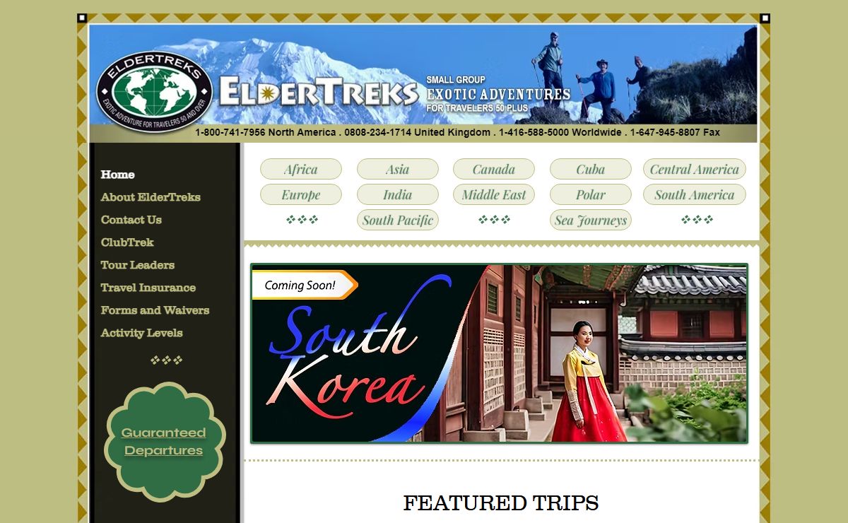 ElderTreks | Small Group Exotic Adventure Travel For Travelers 50+