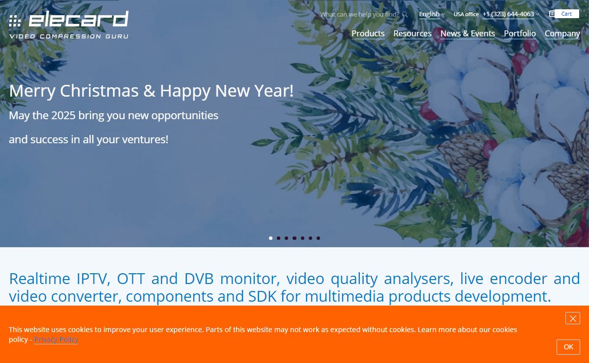 Video monitoring, analysis, encoding for IPTV, OTT and DVB | Elecard