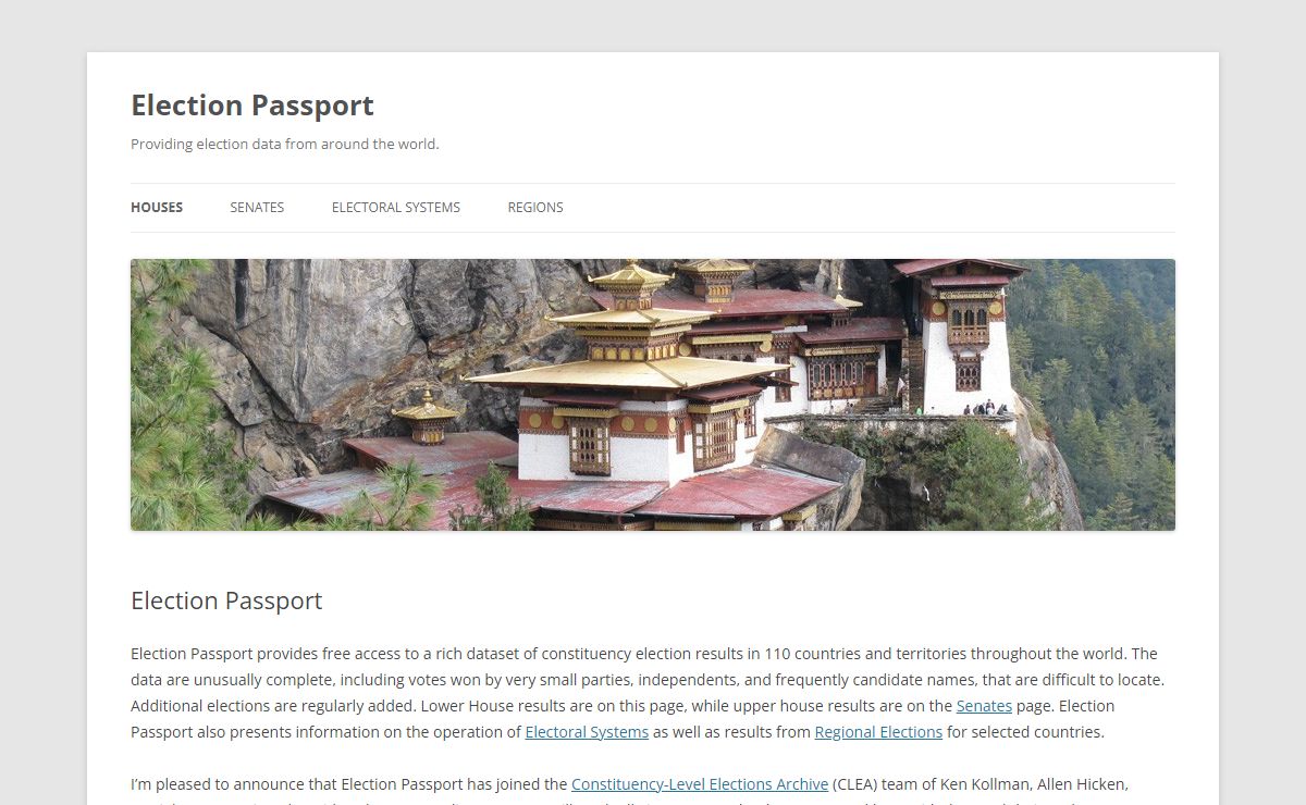 Election Passport | Providing election data from around the world.