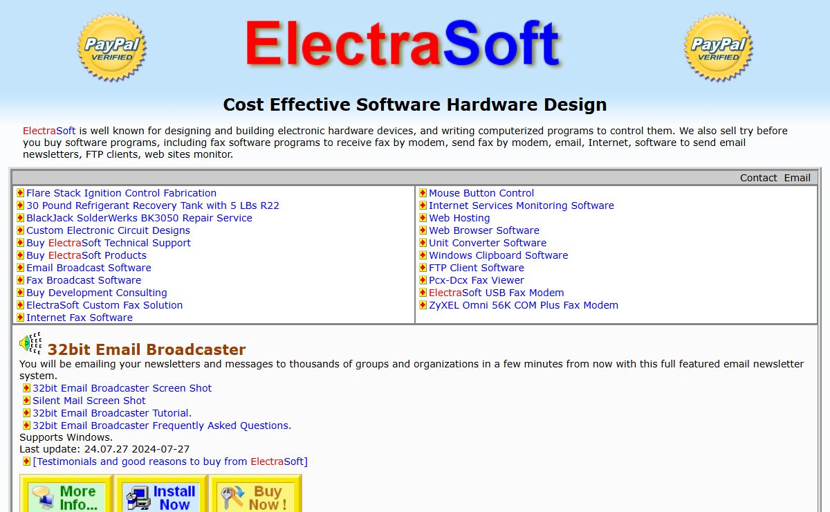 ElectraSoft try before you buy software programs.