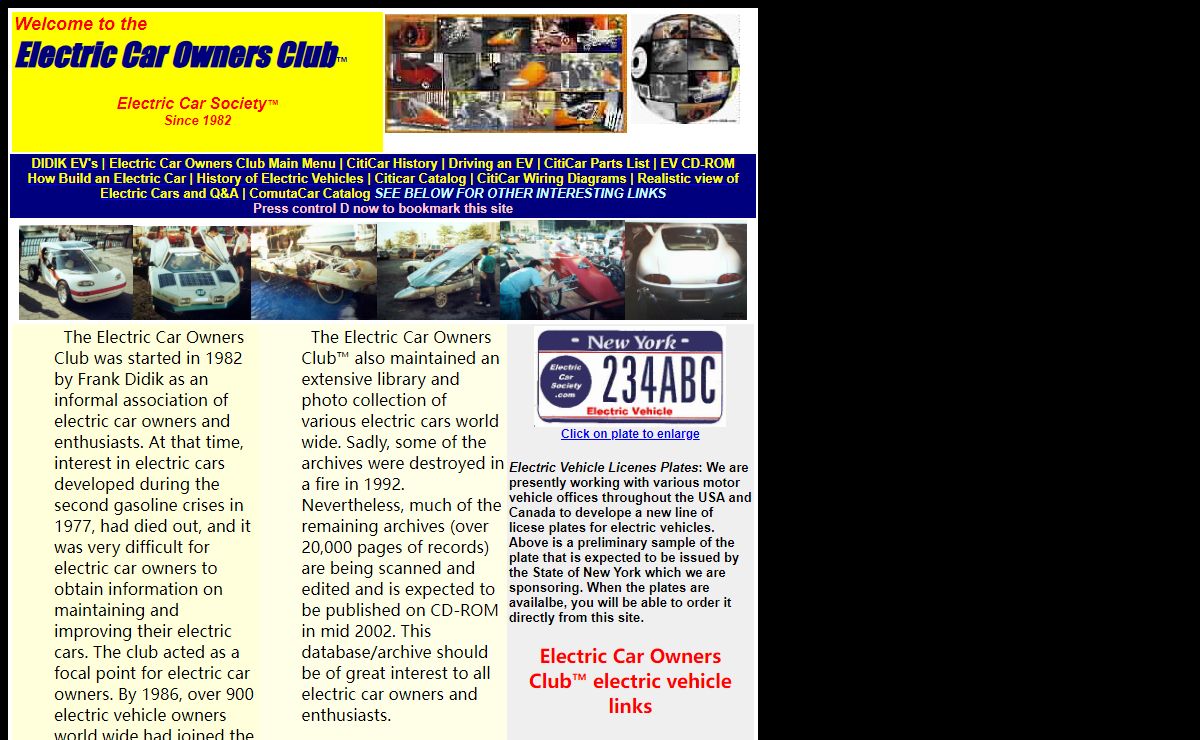 Electric Car Owners Club and the Electric Car Society.... Since 1982.