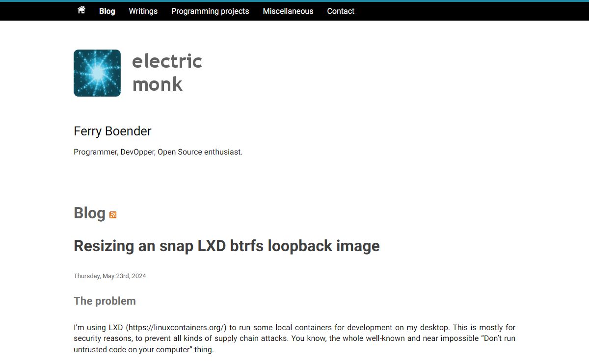 Electricmonk.nl weblog