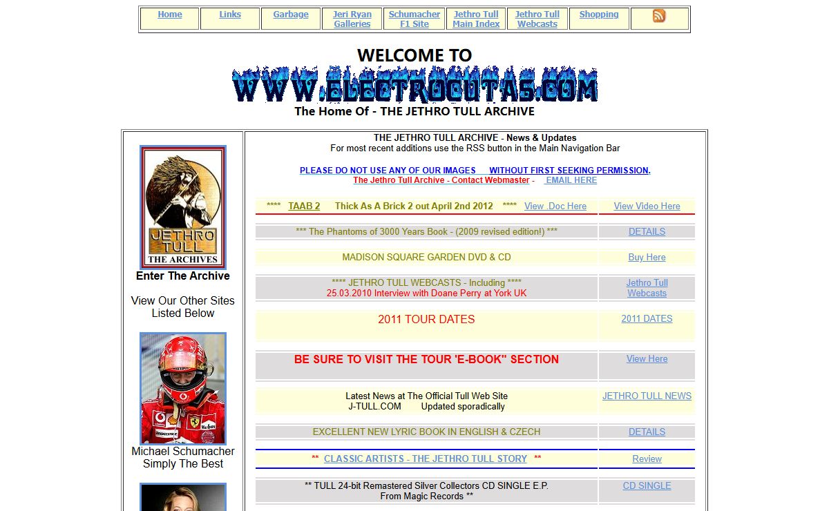 JETHRO TULL Archive & Reference centre - electrocutas.com