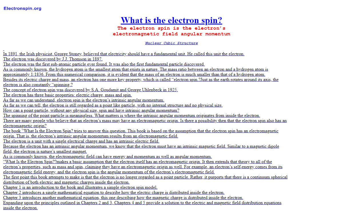 What is the electron spin?