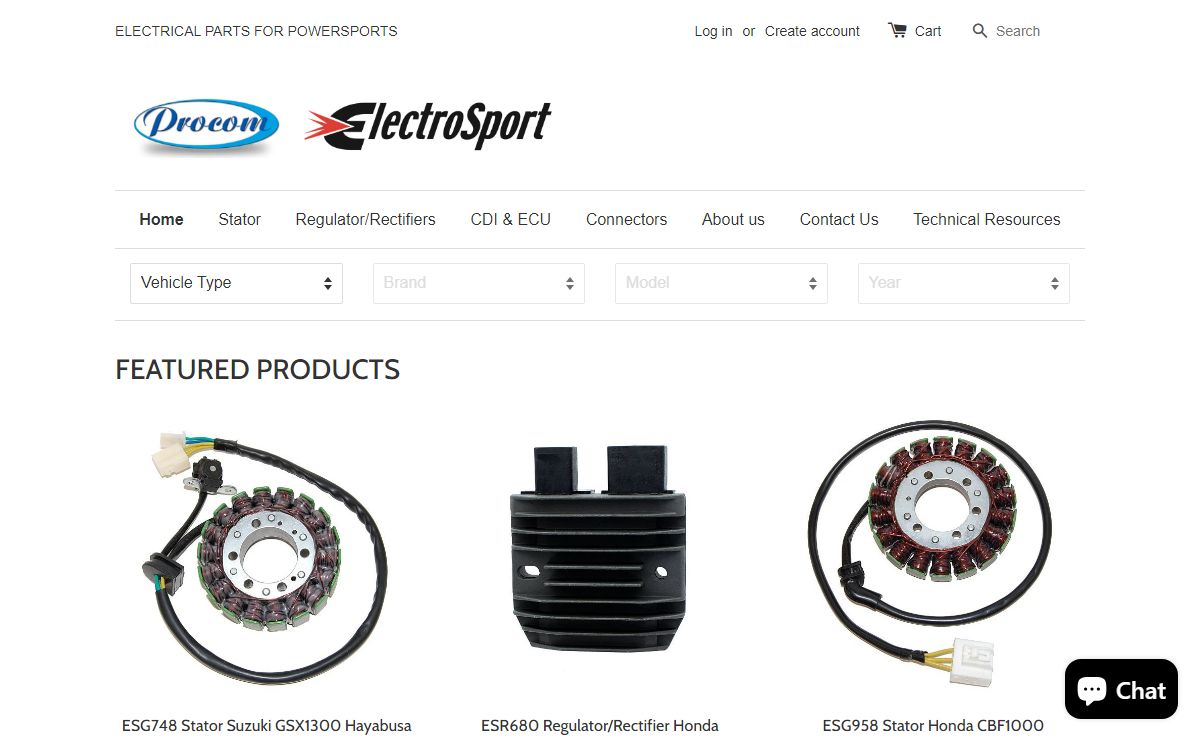 ElectroSport - Motorcycle & ATV - OEM Quality Stators, Regulators