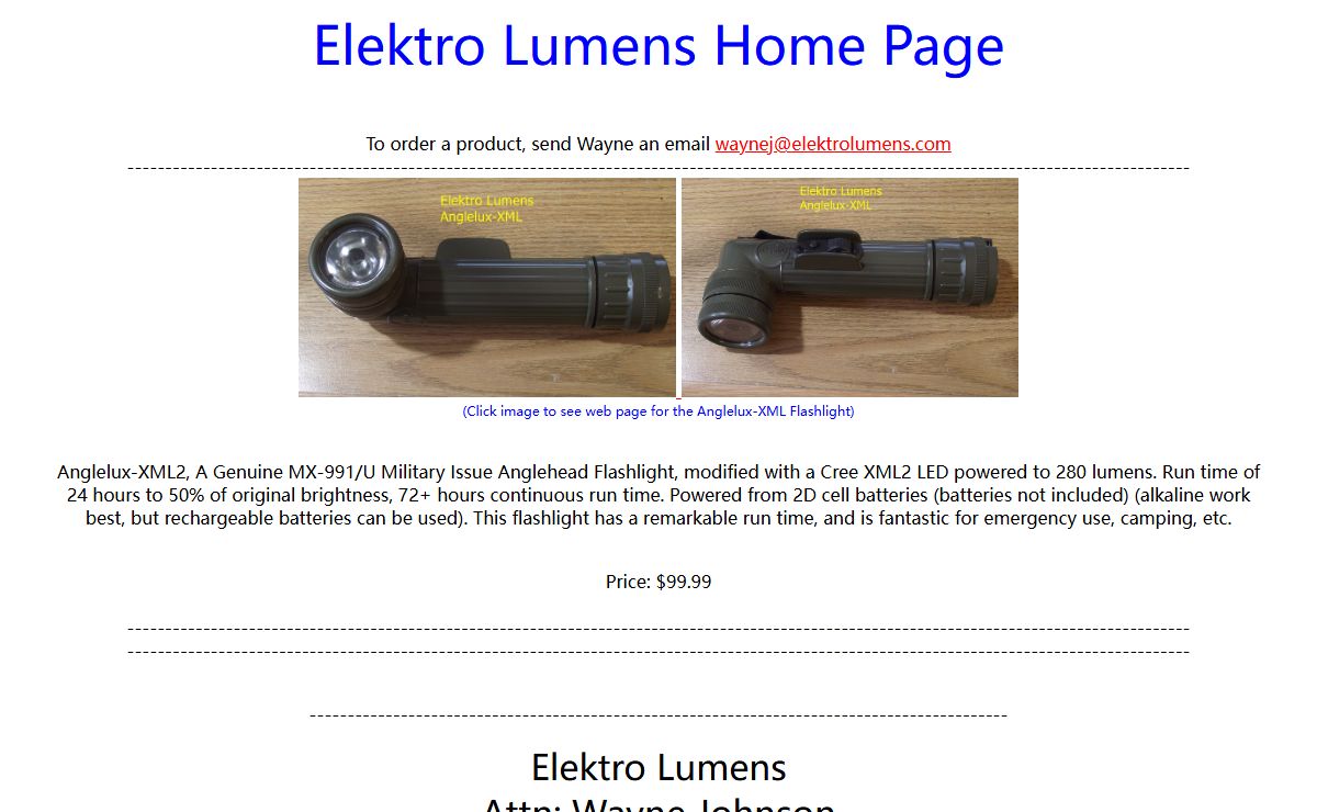 Elektro Lumens Home Page