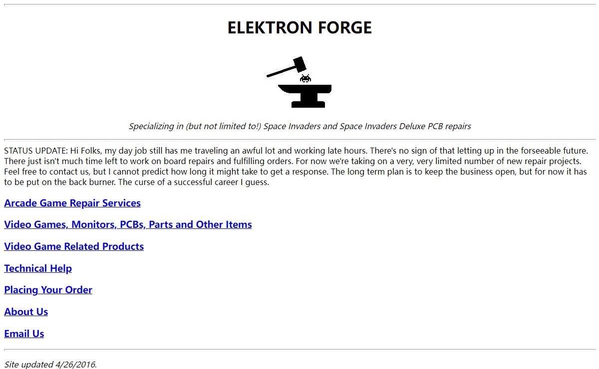 Elektron Forge Video Game Repair