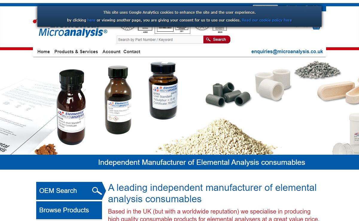 Welcome to Elemental Microanalysis