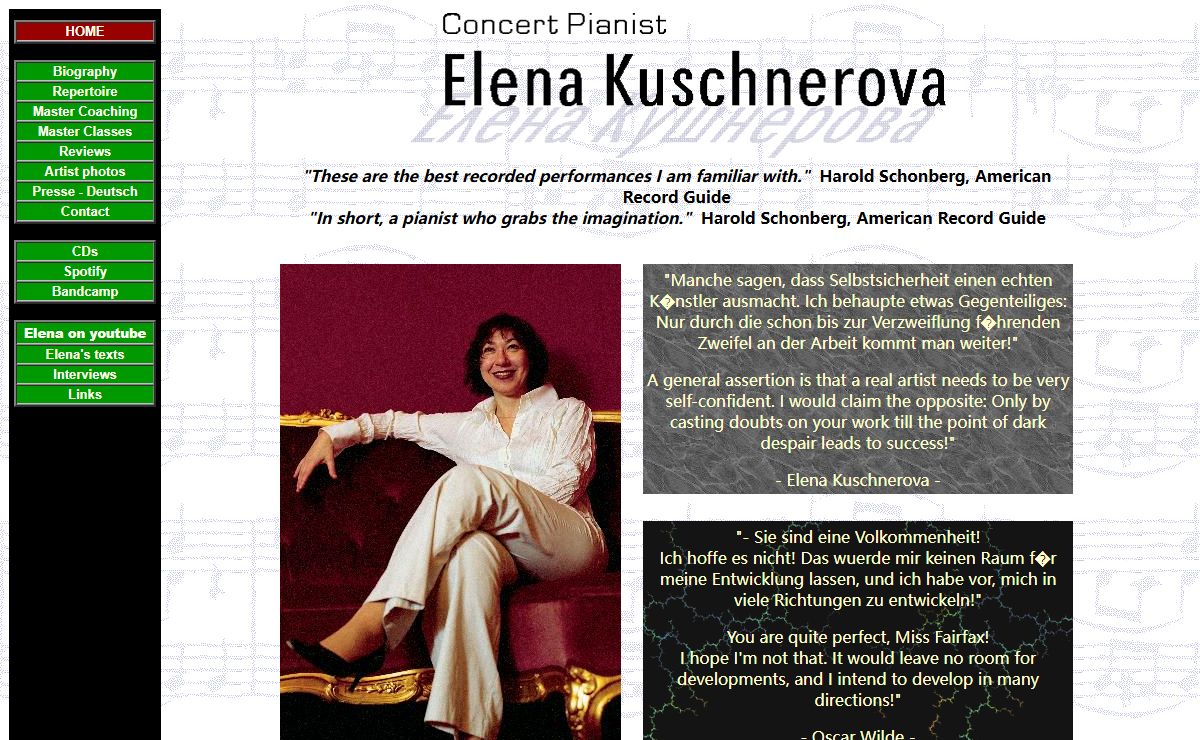 Elena Kuschnerova - concert pianist of Russian music school
