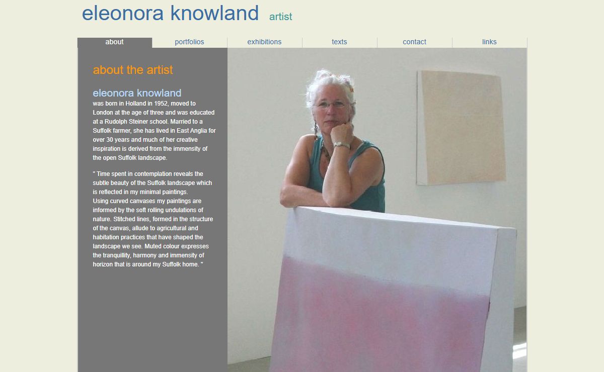 Eleonora Knowland contemporary abstract landscape artist, official site home page.