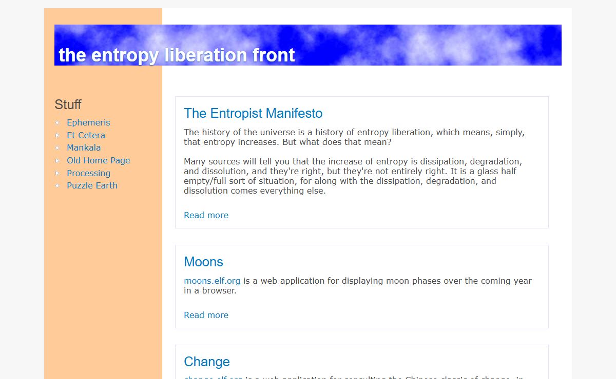 the entropy liberation front