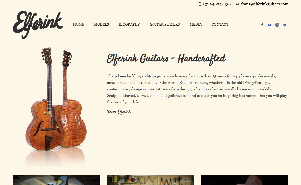 Elferink Guitars - custom made handcrafted archtop guitars