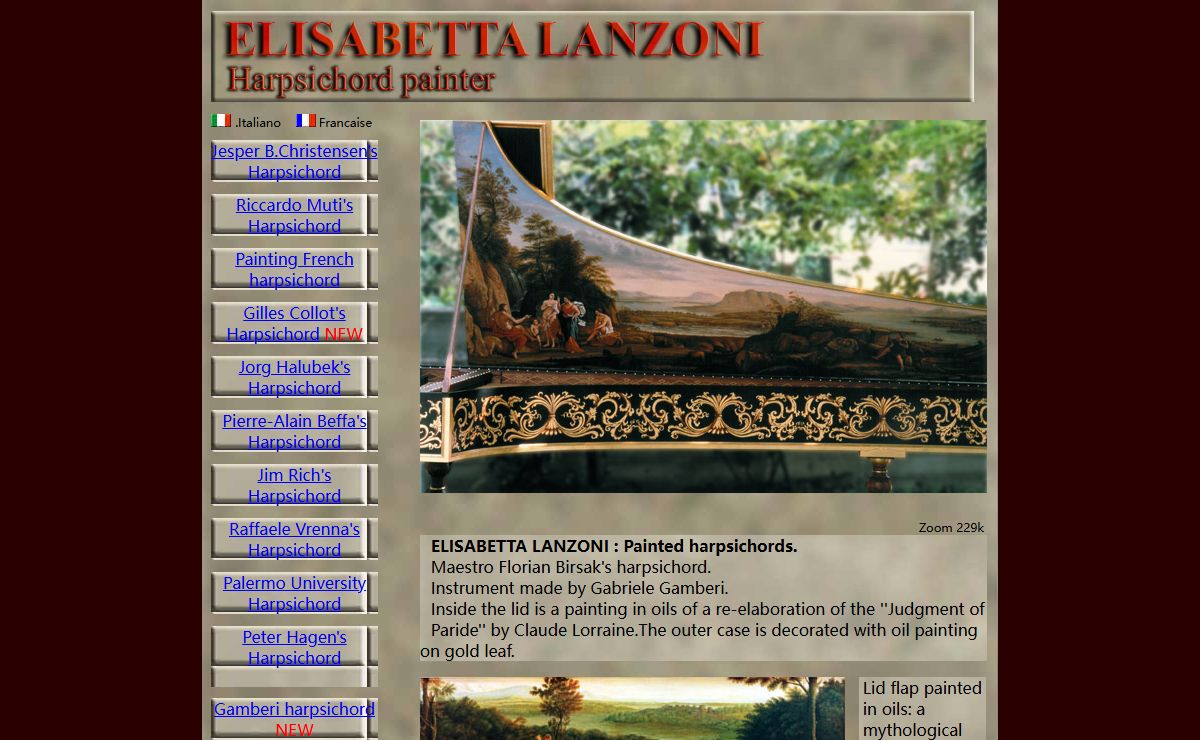 Elisabetta Lanzoni harpsichords painted