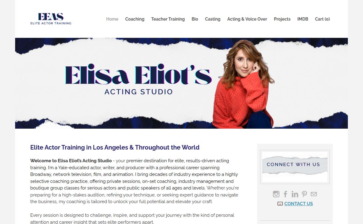 Elite Acting Training Worldwide - Acting Coach Elisa Eliot