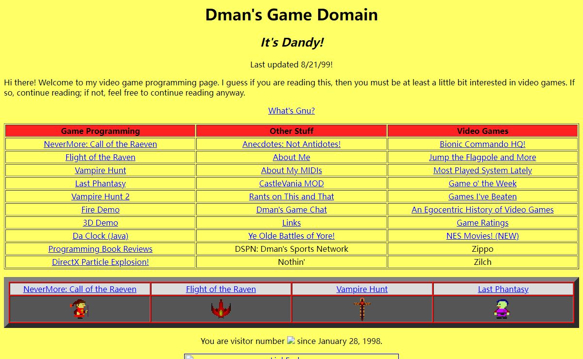 Dman's Game Programming Domain
