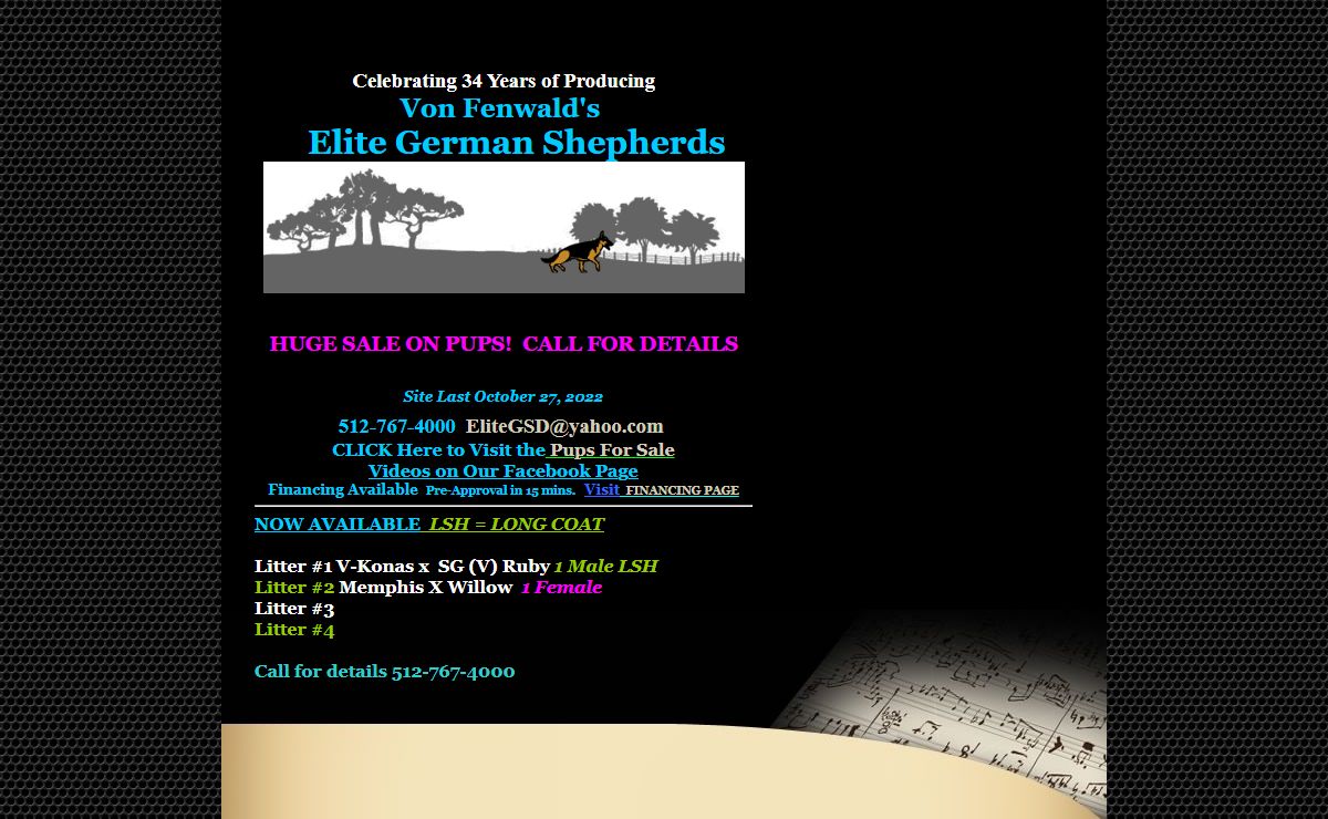 Von Fenwald's Elite German Shepherds - Home