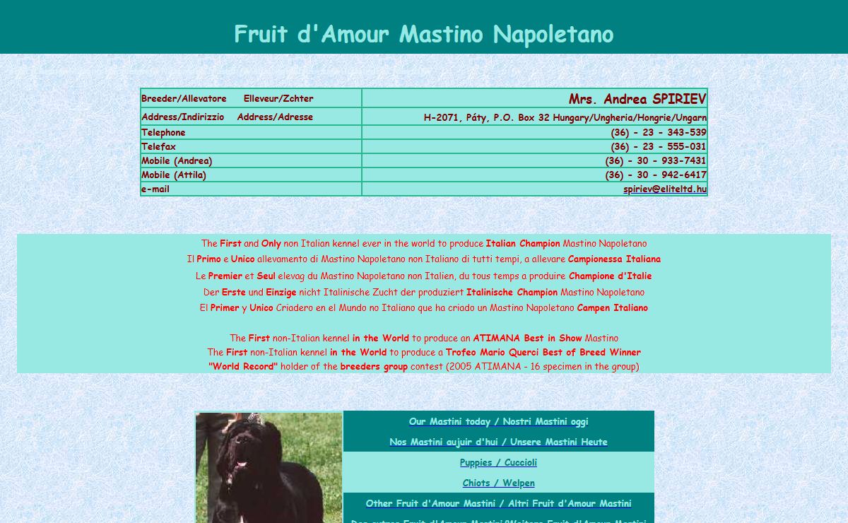 Fruit d'Amour Mastino Napoletano / Neapolitan Mastiff
