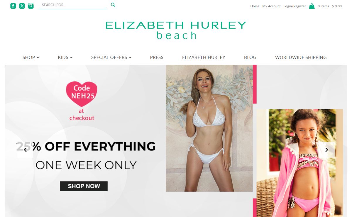 Elizabeth Hurley Beach