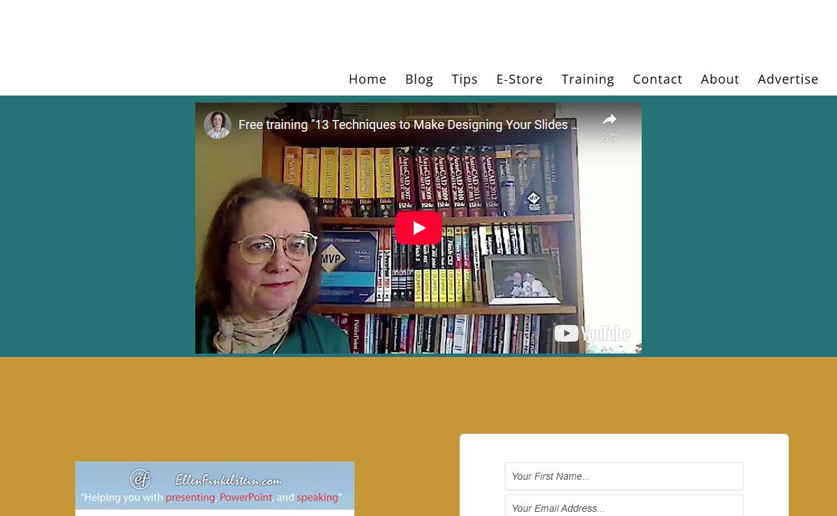 Ellen Finkelstein - Helping you with Presenting, Power Point & Speaking