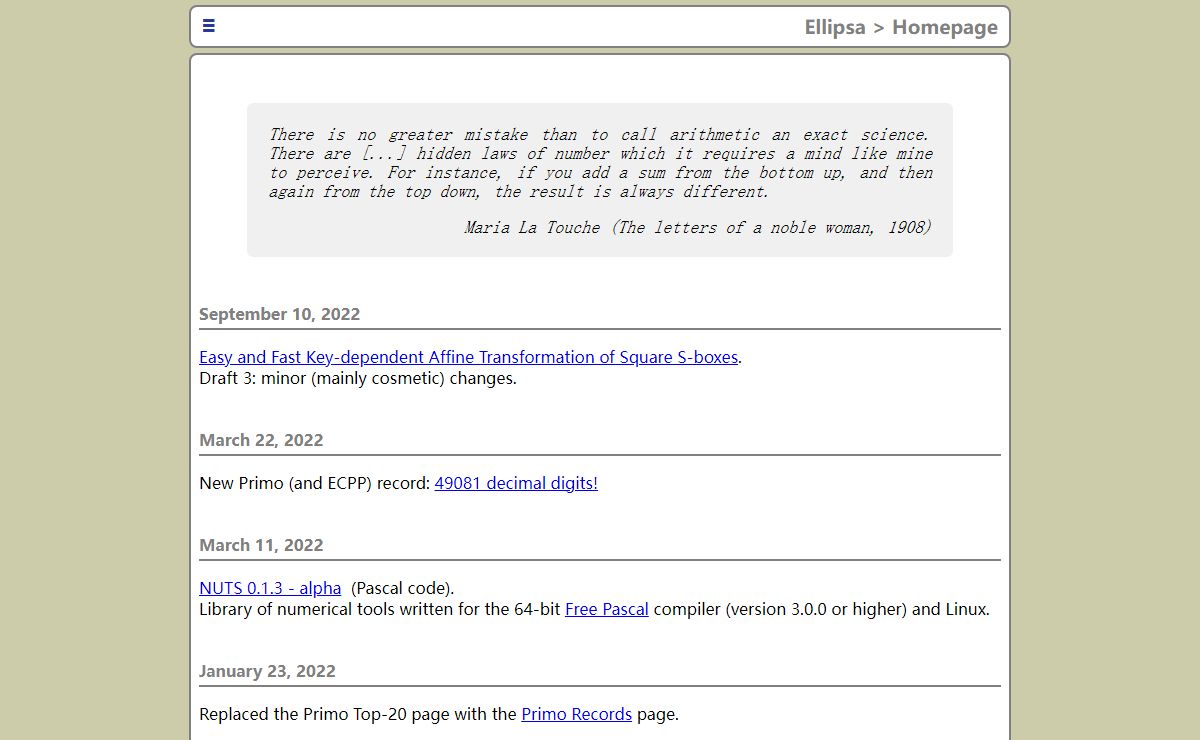 Ellipsa Homepage