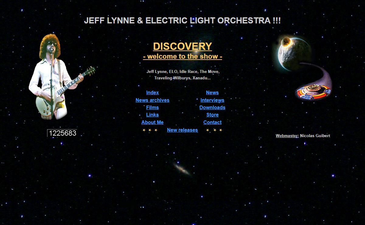 DISCOVERY - welcome to the show - Jeff Lynne & ELO site