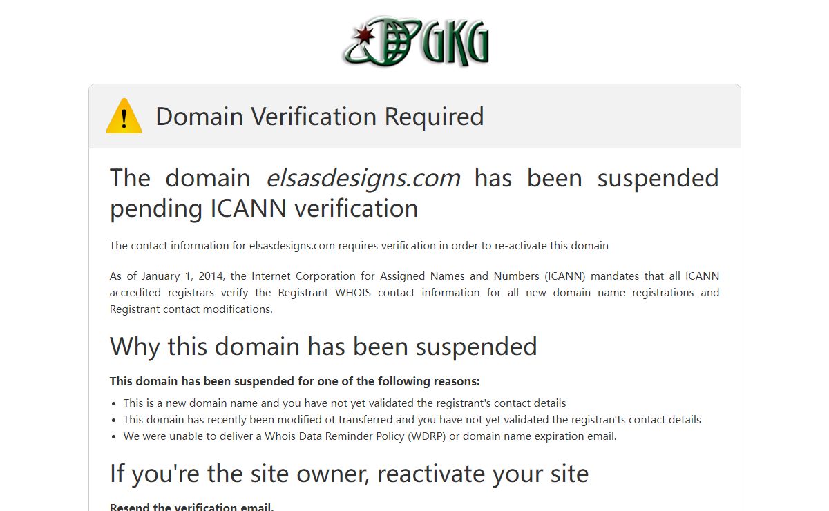 Domain Suspended