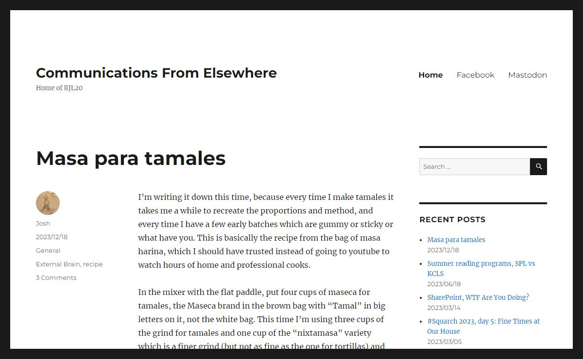 Communications From Elsewhere – Home of RJL20