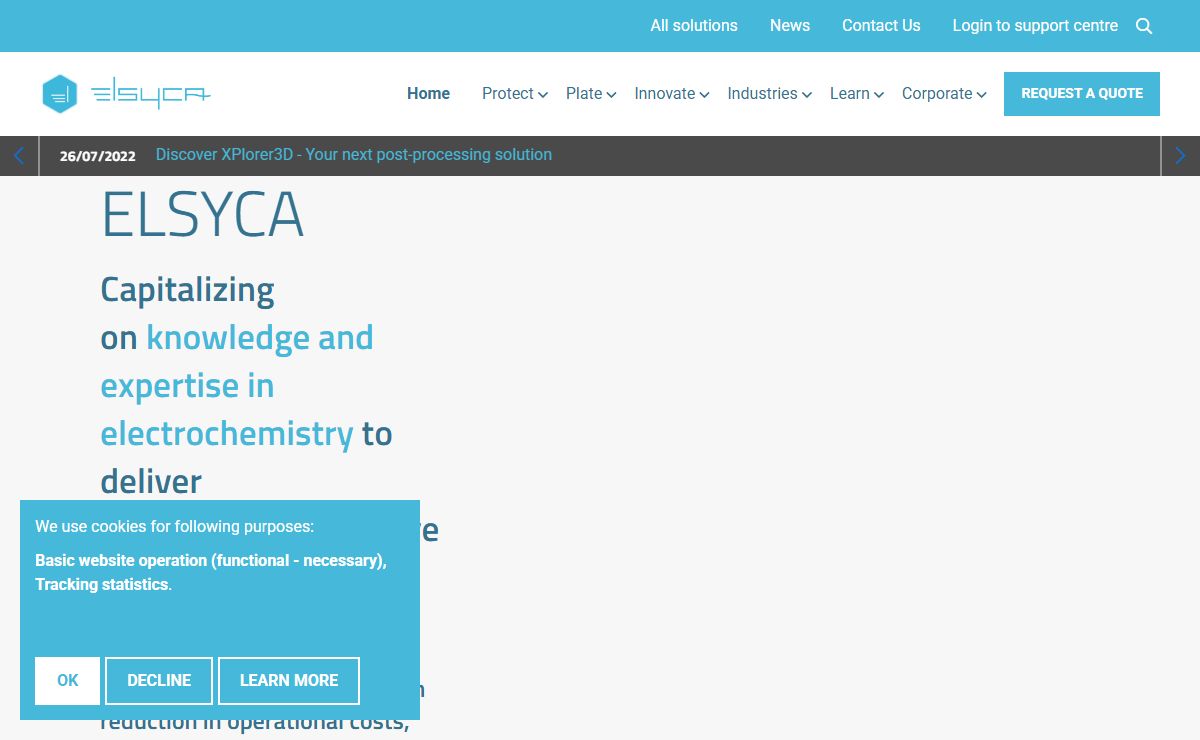 Comprehensive digital twins in electrochemistry · Elsyca NV