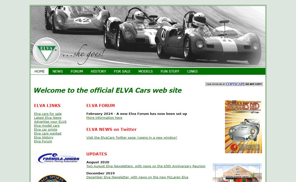 ELVA Cars - The Official Elva Cars Web Site