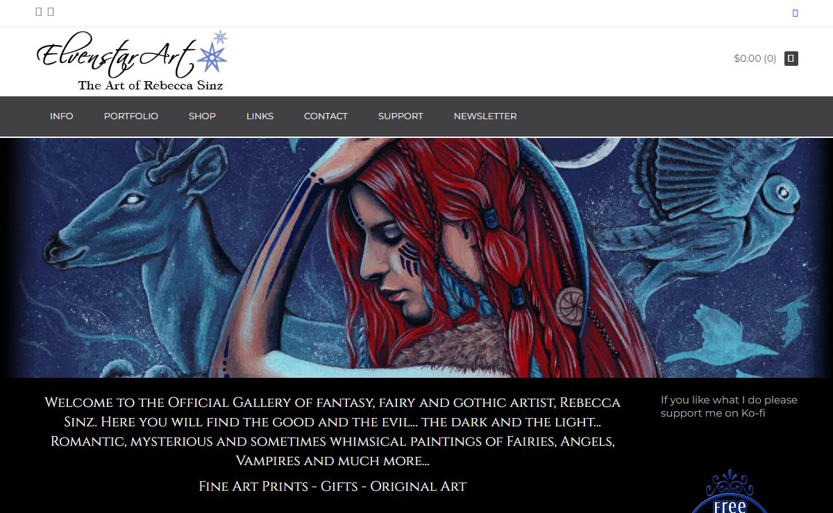 ElvenstarArt -- the Fantasy and Gothic Art of Rebecca Sinz