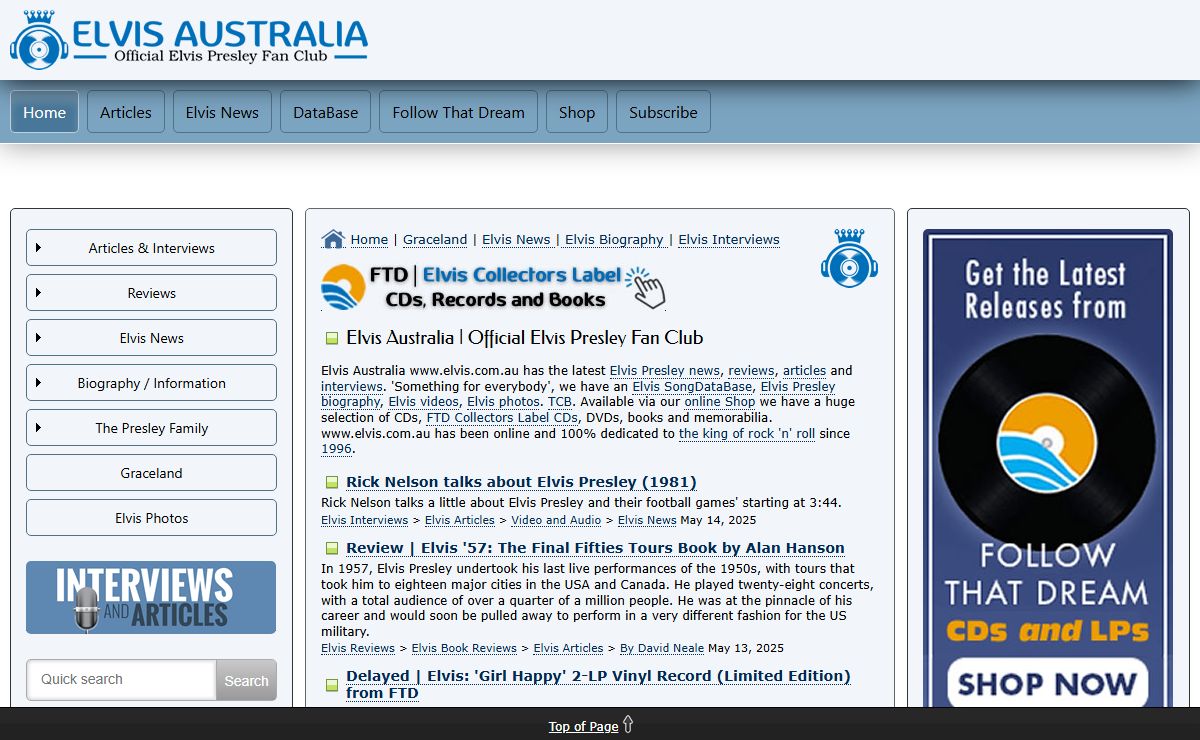 Elvis Australia | Official Elvis Presley Fan Club
