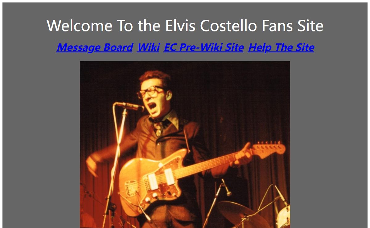 Elvis Costello Fan Site