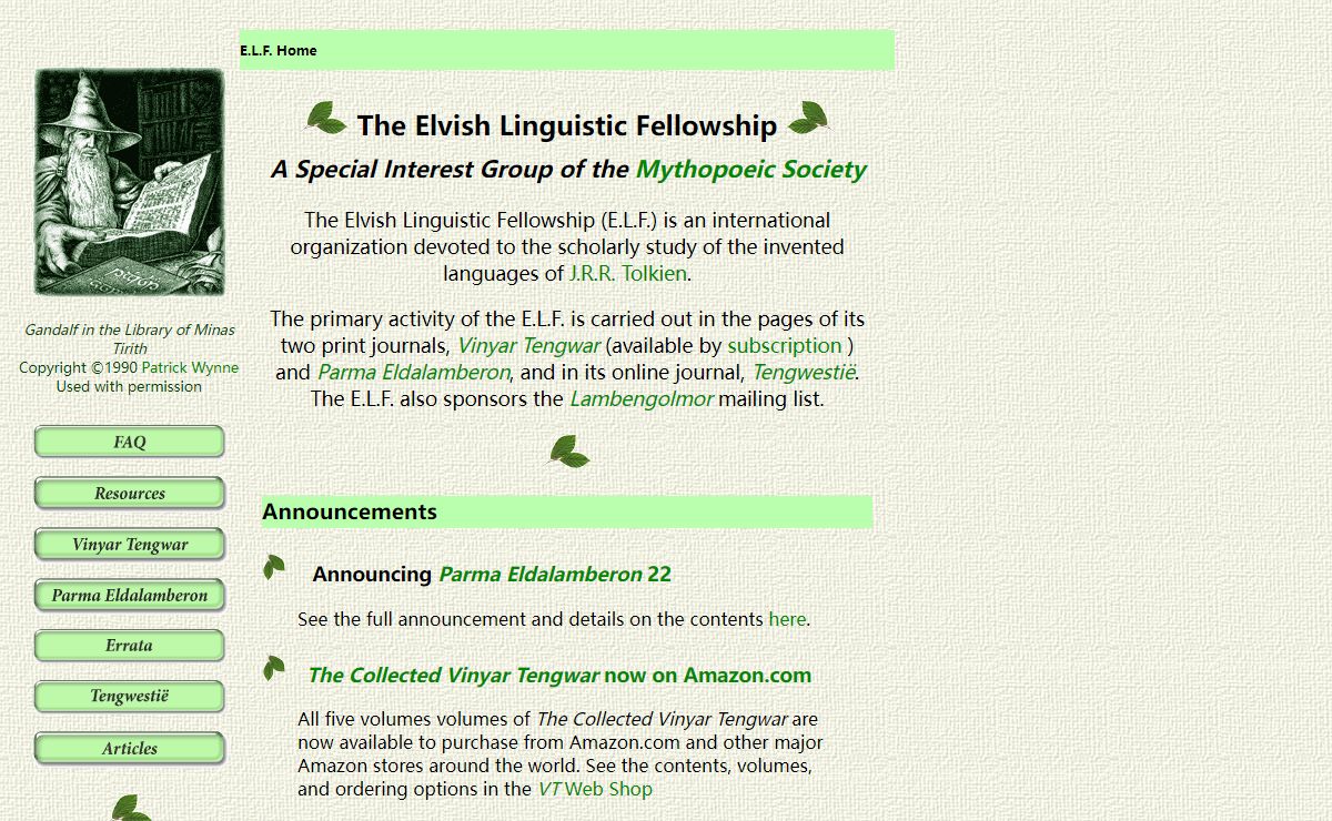 The Elvish Linguistic Fellowship