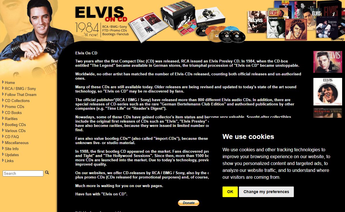 Elvis Presley CD ** Bootleg - RCA - BMG - Sony - FTD - Promotional CDs - Fanclub **