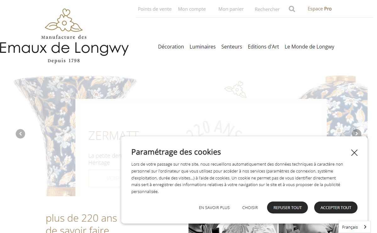 Manufacture des Emaux de Longwy 1798