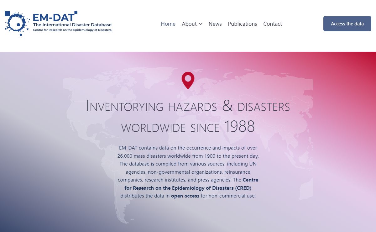 EM-DAT - The international disaster database