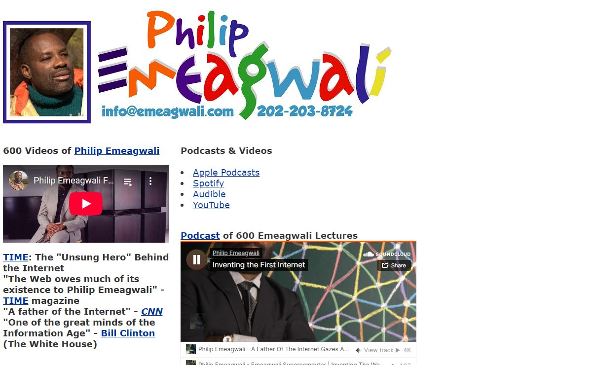 Philip Emeagwali - A Father of the Internet - Supercomputer Biography