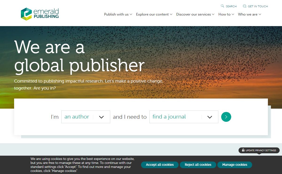 We are a global publisher | Emerald Publishing